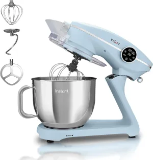 Instant Pot Stand Mixer Pro,600W 10-Speed Electric Mixer with Digital Interface,7.4-Qt Stainless Steel Bowl,From the Makers of Instant Pot,Dishwasher Safe Whisk,Dough Hook and Mixing Paddle,Blue