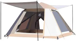 Instant Tent,pop Up Tent 3 Person/5 Person Camping Tent Beach Tent Sun Shelter Easy Set Up Tent With Rainproof, Windproof Tent With Carry Bag For Family Camping, Hiking ( Color : /Khaki , Size : 5-8 p