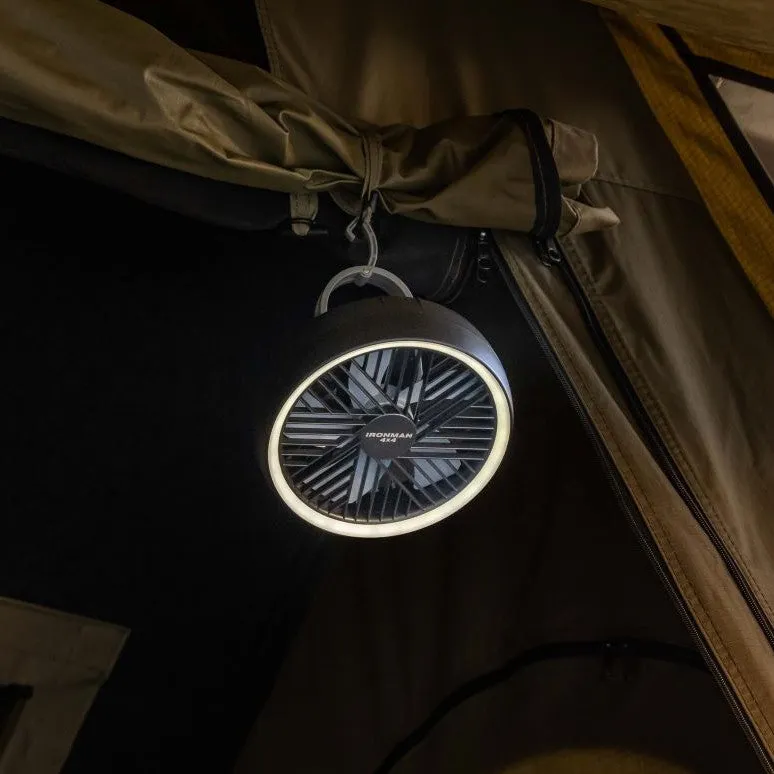 Ironman Rechargeable Tent Fan with LED Light
