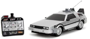 Jada Toys - Back to The Future RC Car, Time Machine, Remote Controlled Vehicle with Turbo and Light Function, Up to 10 km/h, USB Charging Function, 28 cm, for Children from 6 Years, 253256004