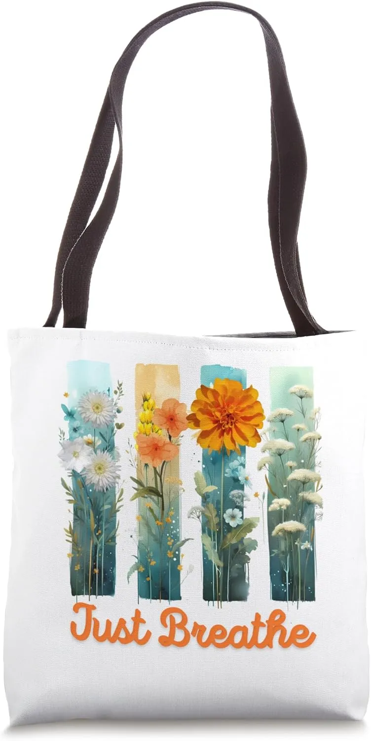 Just Breathe Tote Bag