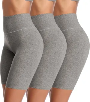 K-CHEONY Women's High Waisted Biker Anti Chafing Cotton Slip Boy Underwear Yoga Workout Shorts