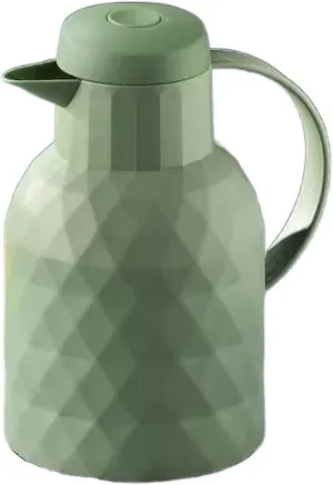 KAVERN Thermal Coffee Carafe Jug,1L Large Capacity Household Outdoor Small Coffee Pot Vacuum Flask Glass Liner Thermos Insulation Pot (Color : Blu)(Blu)