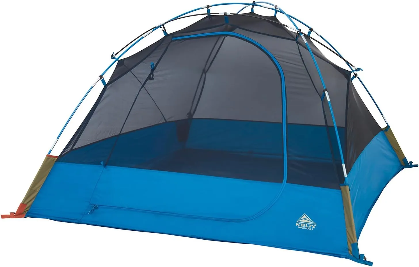 Kelty Tanglewood 2 or 3 Person Backpacking and Car Camping Tent – Sturdy Frame, Quick Corners for Easy Setup, Double Stake Vestibule, Clip-on Rainfly