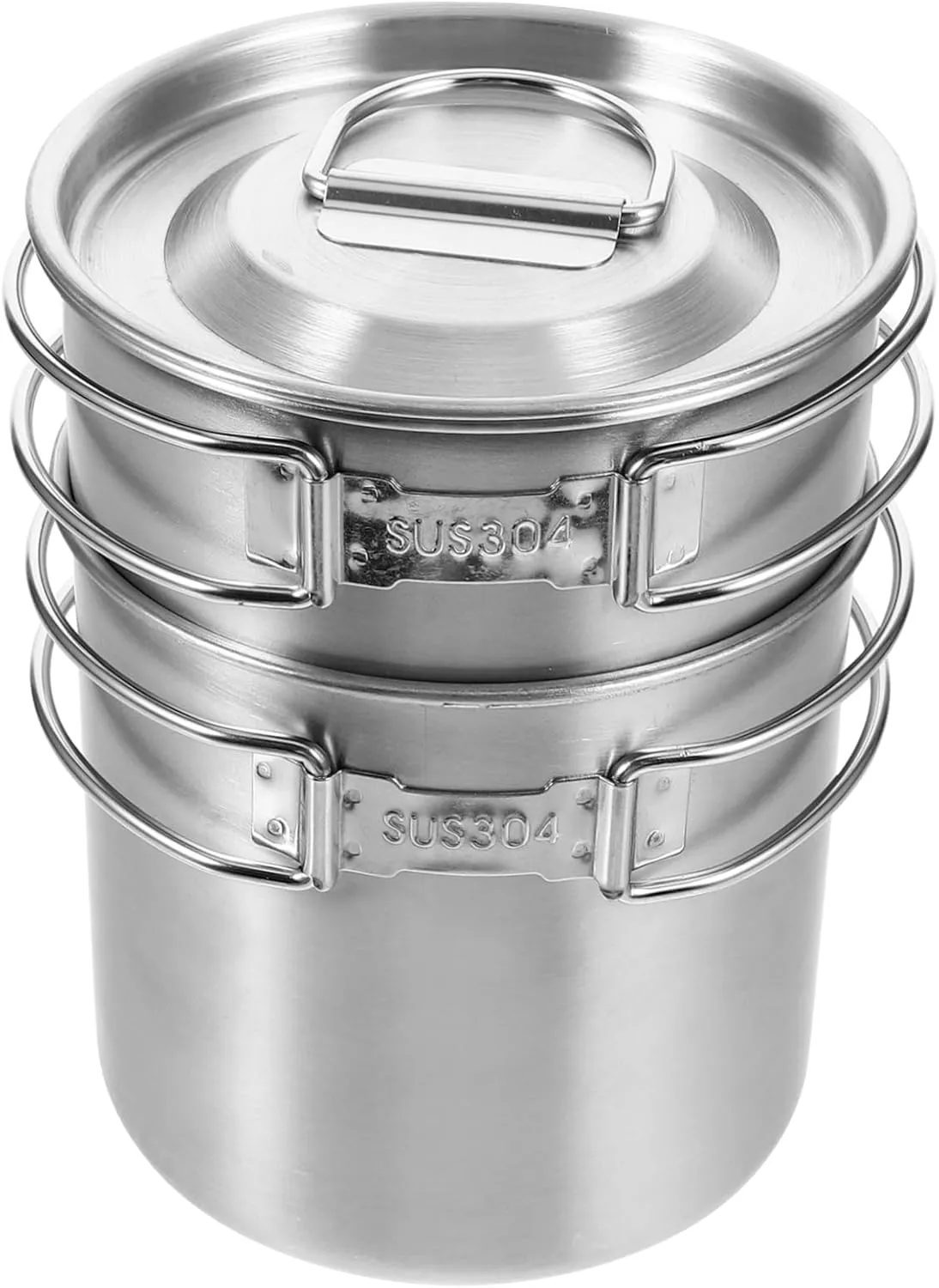 KICHOUSE Stainless Steel Camping Cup Portable Tea Mug Metal Drinking Cup Cup Handle for Hiking Camping