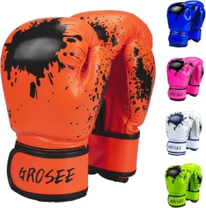 Kids Boxing Glove 6oz 8oz, Youth, Boys and Girls Training Sparring Gloves for Punching Bag, Kickboxing, Muay Thai, MMA, Gift for Age 6-15 Years