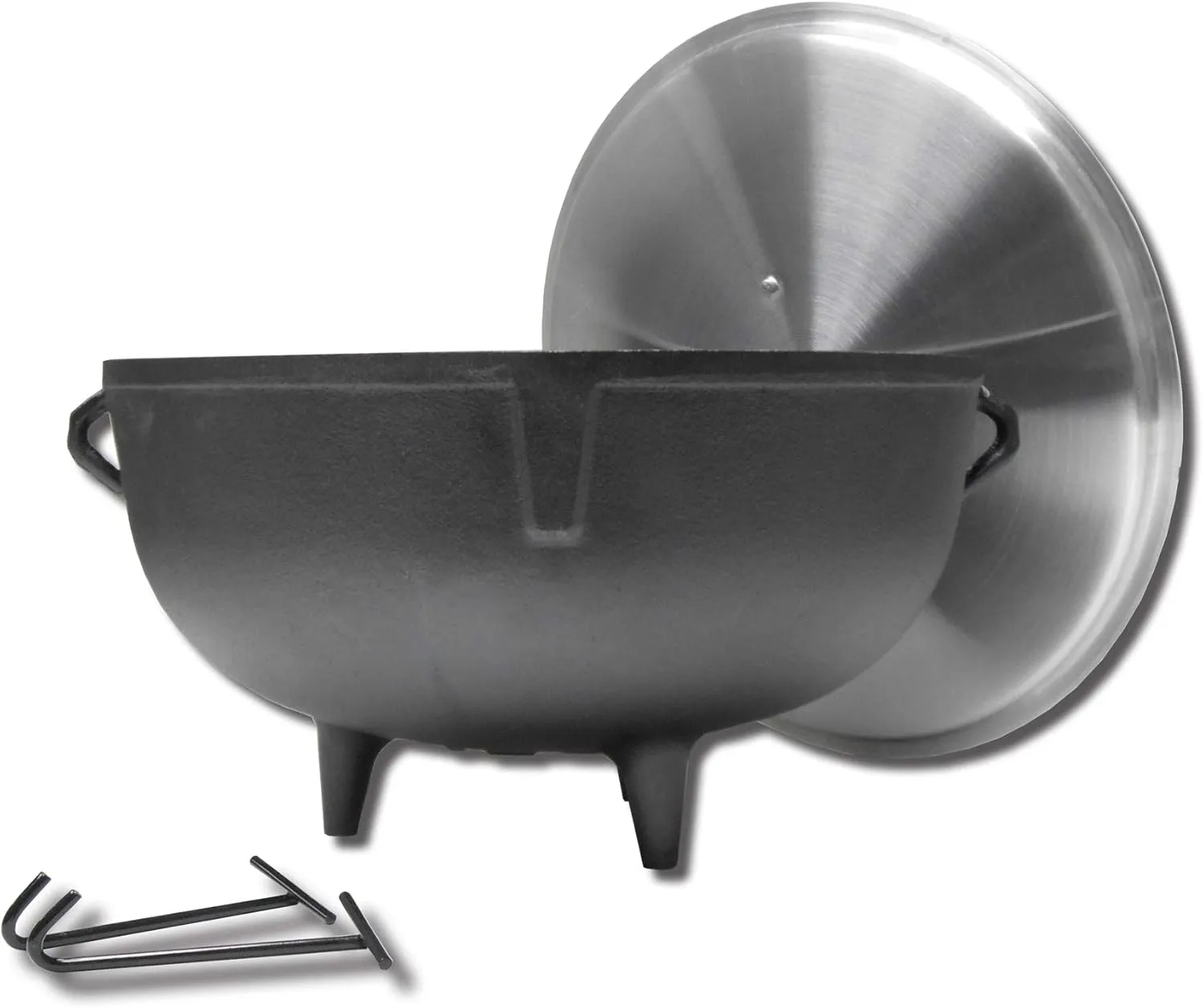 King Kooker 5920 5-Gallon Heavy Duty Cast Iron Jambalaya Pot with Feet and Aluminum Lid