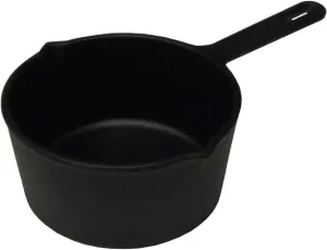 King Kooker CIP28S Seasoned Cast Iron Pot with 2 Pour Spouts, 28 oz