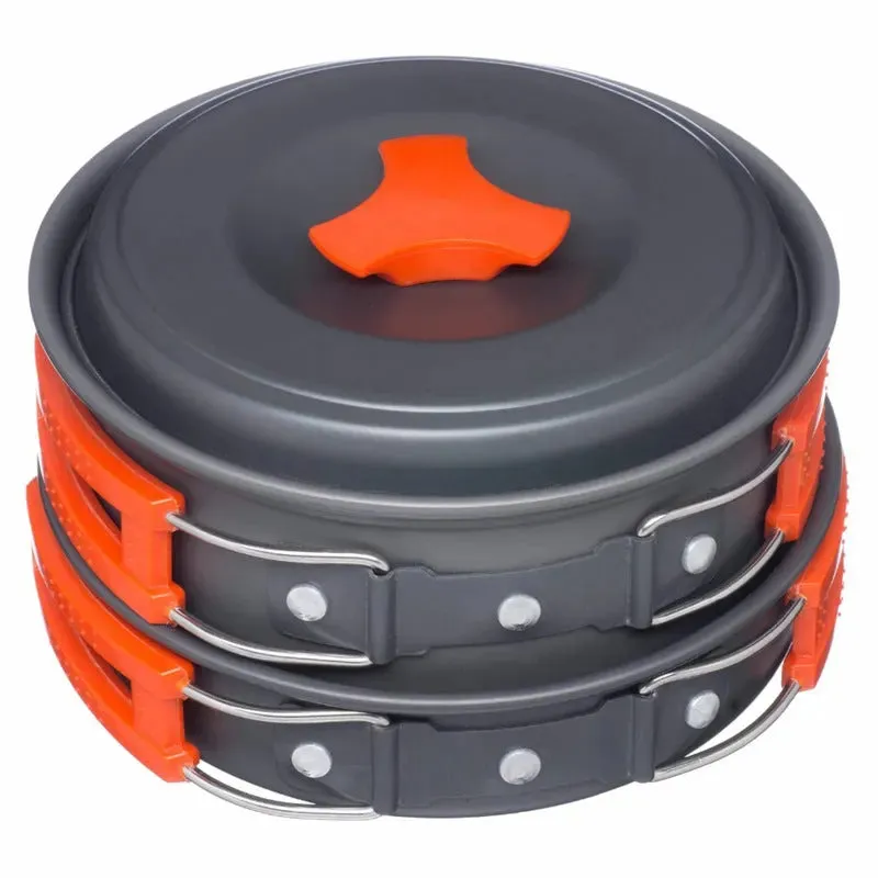 Kitchen Cookware Sets - Alumina Material Camping Pots and Pans Set - 9 Pieces Camping Essentials