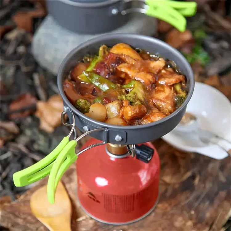 Kitchen Cookware Sets - Alumina Material Camping Pots and Pans Set - 9 Pieces Camping Essentials