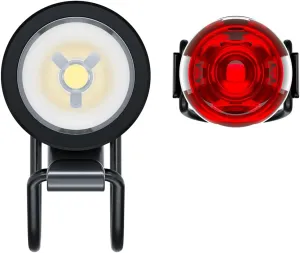 Knog Plugger USB Rechargeable Bike Light - Bright 350 Lumen Bike Headlight and Tail Light Set, 5 Modes, Waterproof, Easy Mount for All Bike Types - 180  Hr Runtime