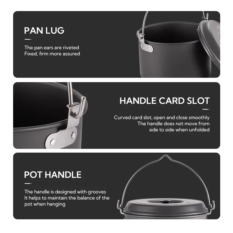Knowledgeable staff 5.5Qt Pot Cooking Campingmoon MC-255 Summer special