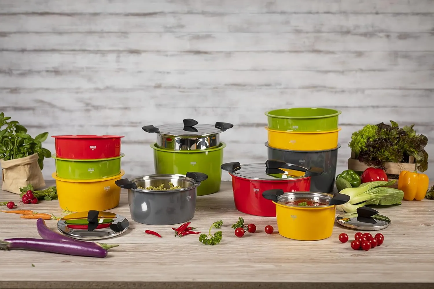 KUHN RIKON Hotpan Serving Casserole Pot, 2 Litre/18 cm, Red