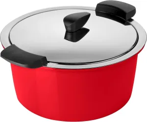 KUHN RIKON Hotpan Serving Casserole Pot, 2 Litre/18 cm, Red