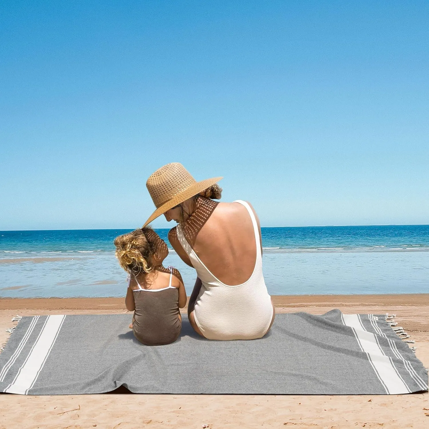 LANE LINEN 12 Pack Oversized Beach Towels – Pre-Washed, Quick Dry, Lightweight Travel Pool Towels for Adults, 39"x71" – Oceanic Twelve