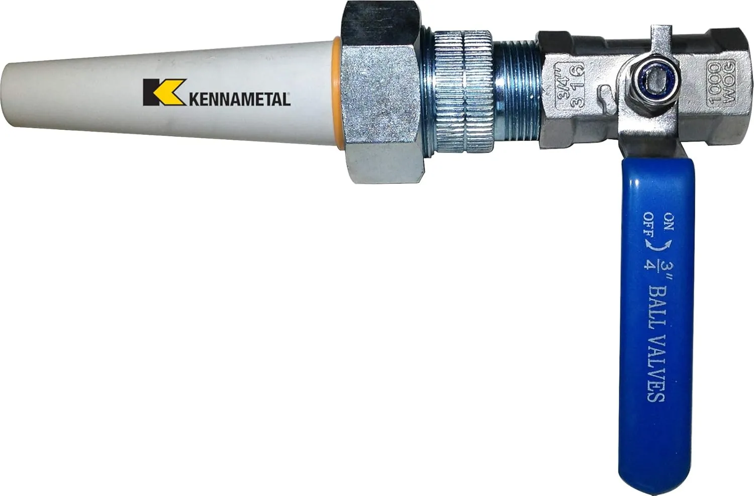 Large Ceramic Sandblaster Assembly: C1 (5/16" ID) Nozzle Tip, Steel Ball Valve & Holder - Professional Abrasive Blasting Nozzle Replacement