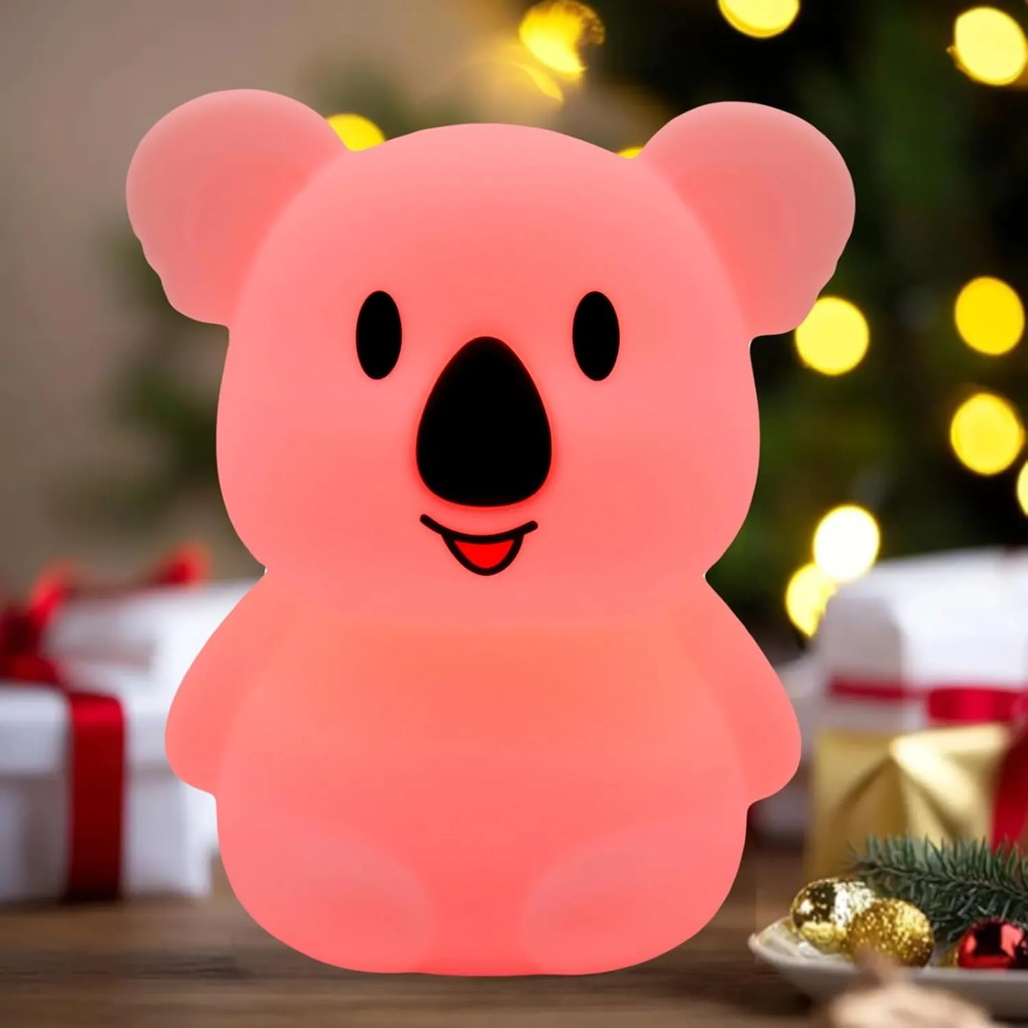 Large Koala Night Lights for Kids Room Bedside lamp Bedroom Mood Light - Break Resistant, Eye Caring, Adjustable Brightness & Color and Time Setting, Holiday Children's Gift - Large