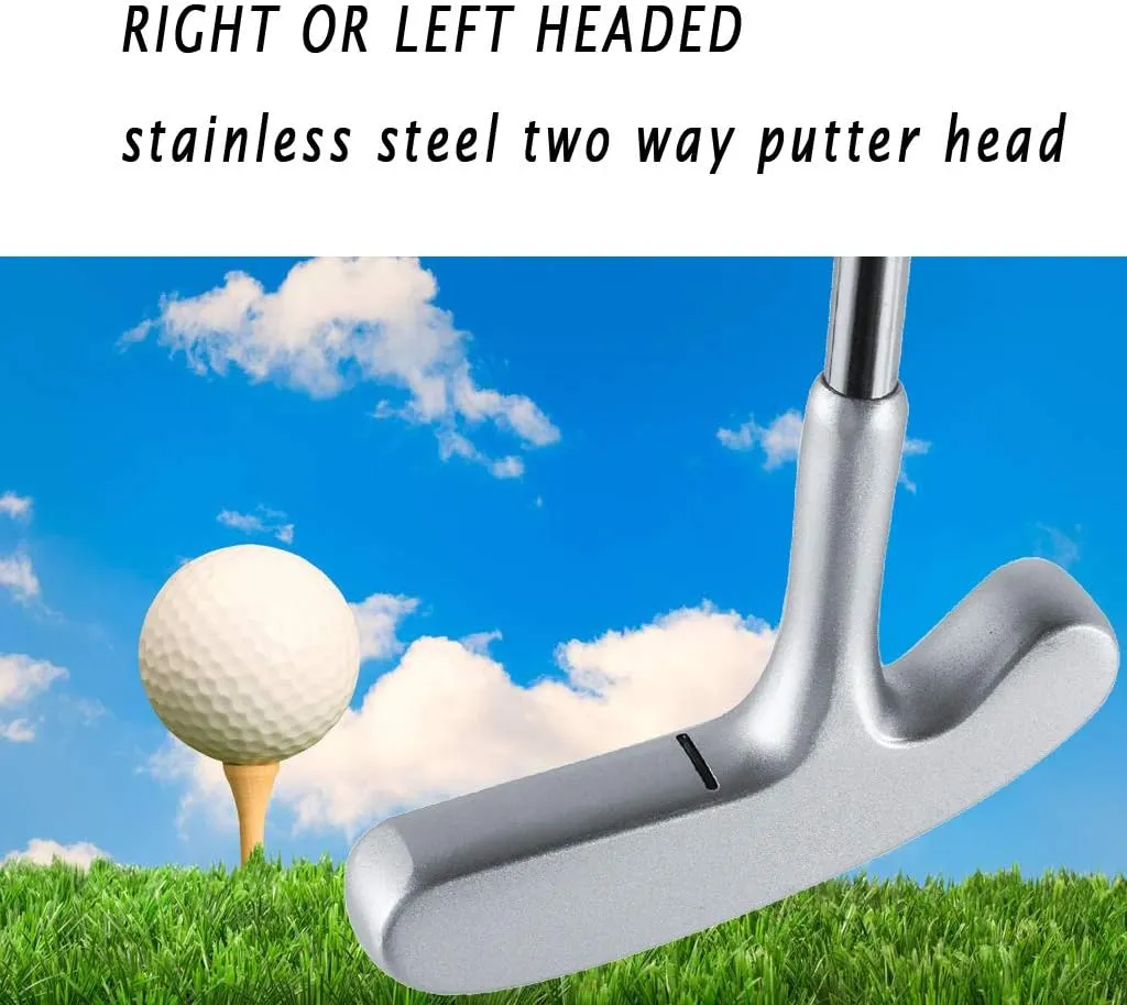 LEAGY Timeless Classic Golf Putter 35" Length - Putt Putt Style Two-Way Head and Premium Rubber Grip for Male & Female Right or Left Handed Golfers
