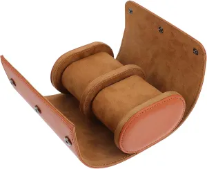 Leather Watch Storage Bag Pu Leather Watch Organizer Snap Buckles for Travel and Business Trips for Men and Women Slots