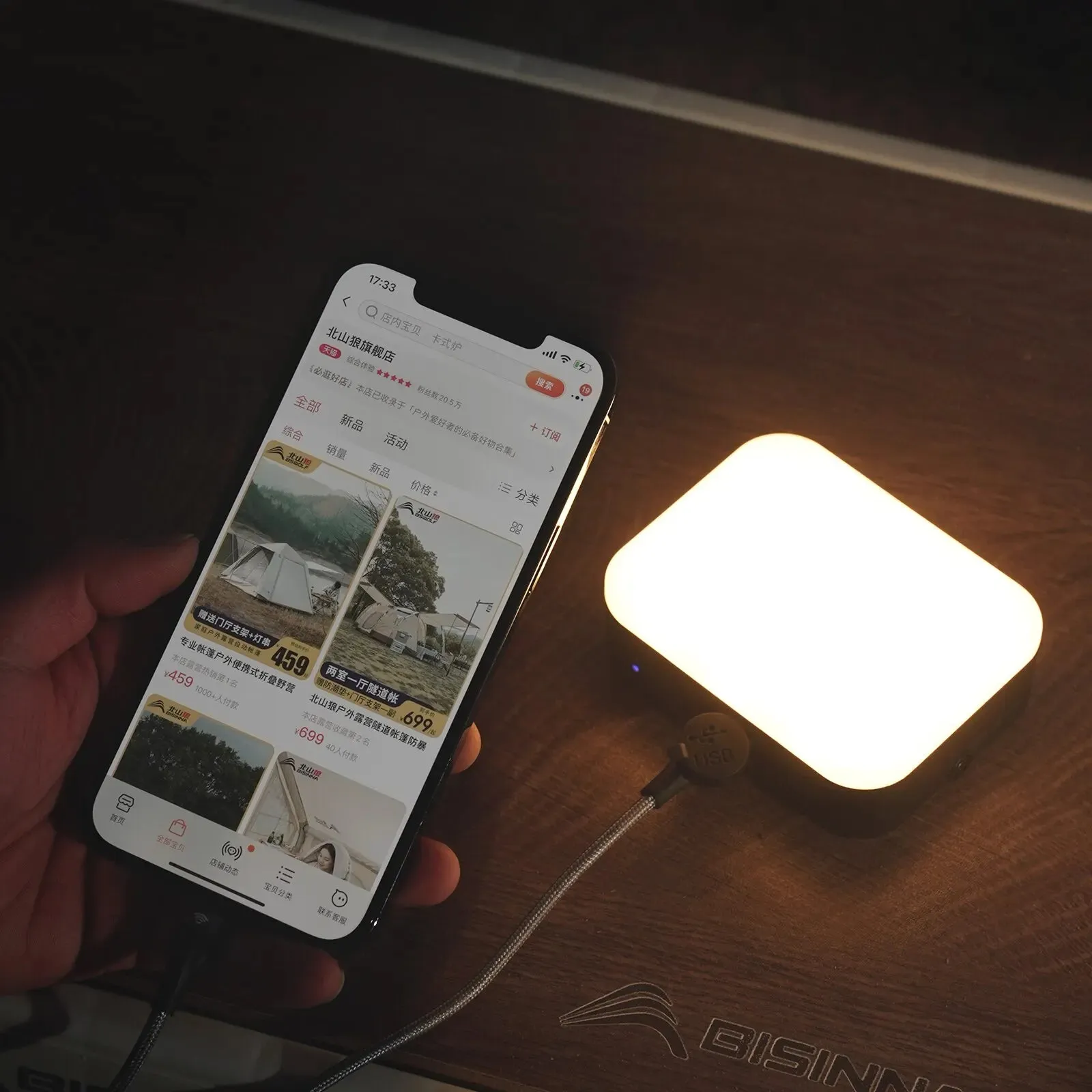 LED Camping Light | USB Charging Portable Tent Lantern | Emergency Flashlight with Four Gear Dimming for Outdoor Hiking