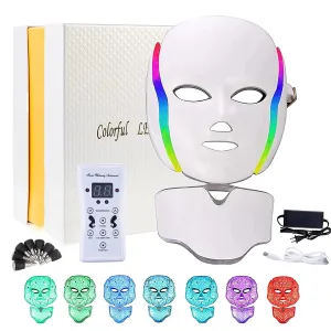 Led Face Mask, Farsaw 7 Colors Led Light Mask Beauty Machine