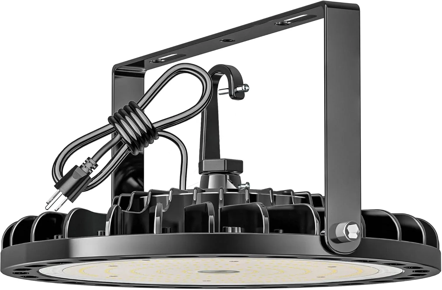 LED High Bay Light 150W, 22500 LM with US Plug 5ft Cable, 5000K Daylight, IP65 Waterproof, UFO LED Shop Lights for Warehouse Workshop Factory Barn Garage Area Lighting Fixture