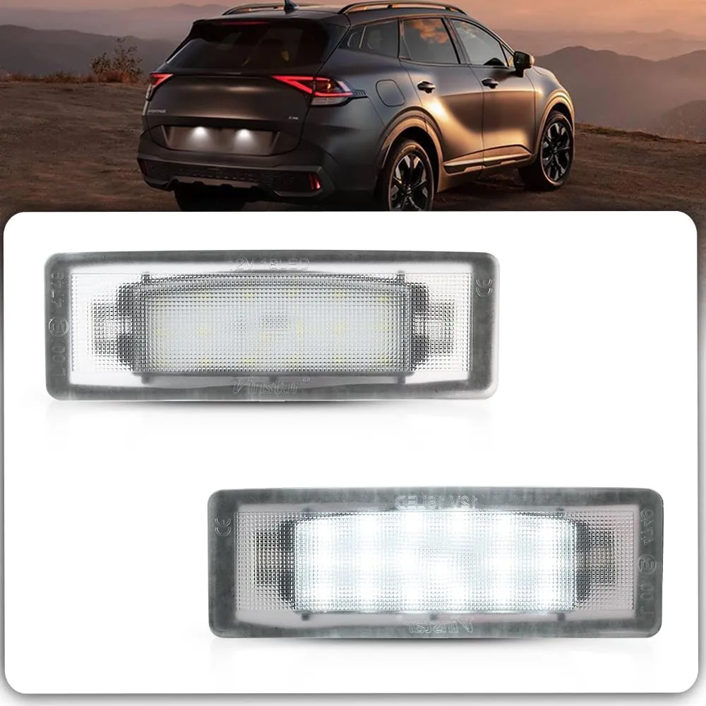 Led License Plate Light for 2006-2021 Hyundai Sona'ta Tuc'son 6500K Xenon White Canbus Error Free Rear Led Tag Number Plate Lamps OEM 92501-2G000