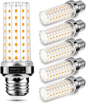 LED Light Bulb 150W Equivalent 2000Lumen 3000K Warm White 20W LED Corn Light Bulb E26/E27 Base Non-Dimmable Ceiling Fan Light Bulbs for Home Garage Kitchen Indoor Pack of 6
