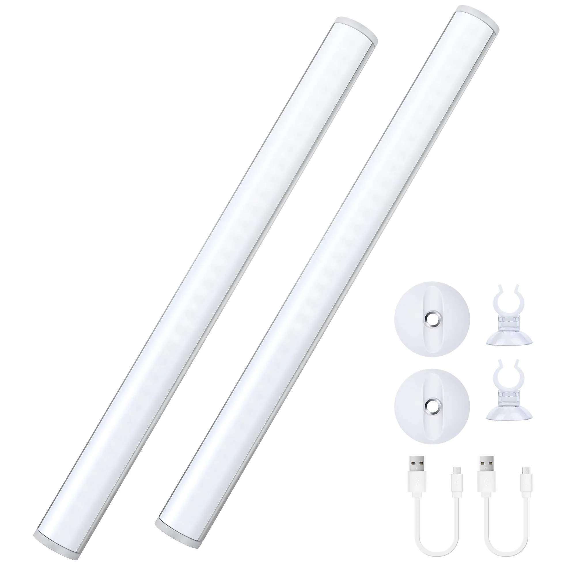 LED Mirror Lights Portable Rechargeable Vanity Light 3 Brightness Touch Control Makeup Light for Bathroom Dressing Room 2 Packs