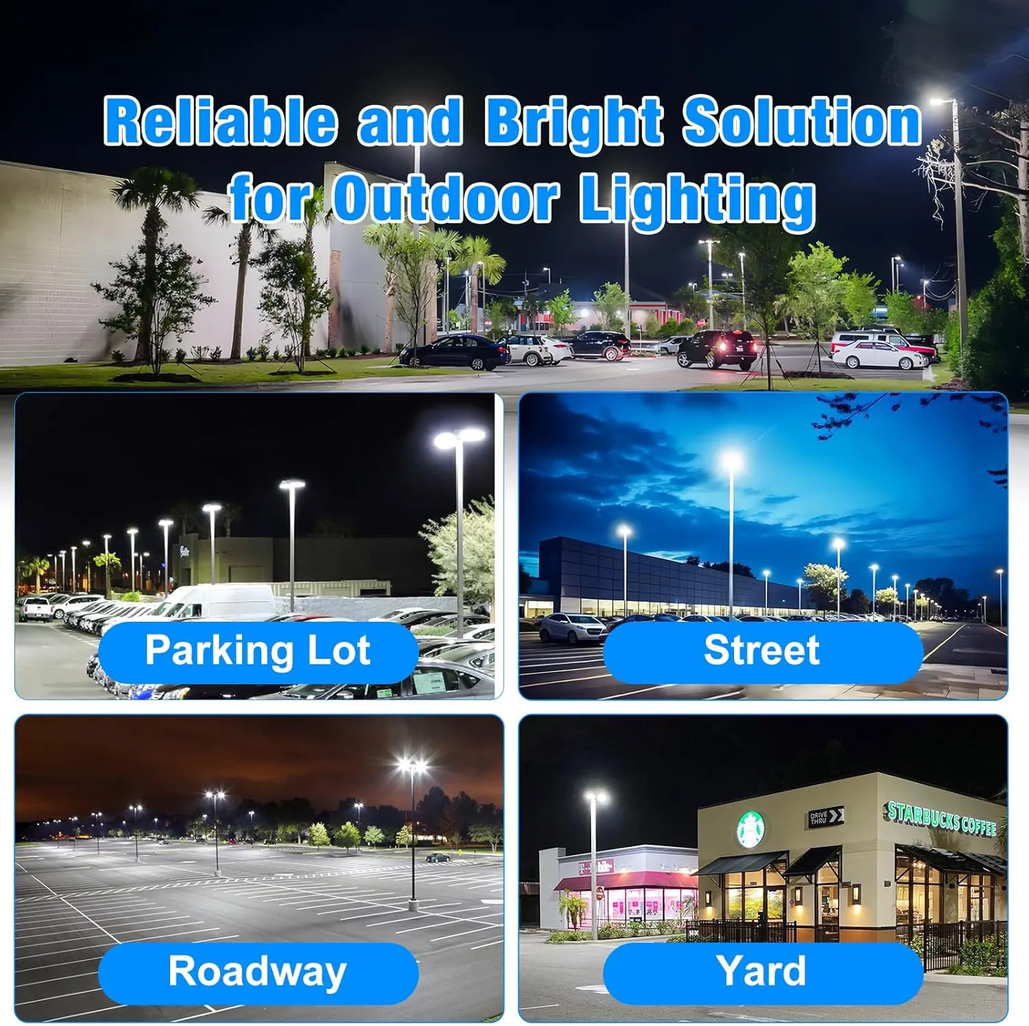 LED Parking Lot Light, 150W, 21000LM 5000K Daylight, LED Shoebox Light with Dusk to Dawn Photocell,Adjustable Slipfitter Mount, IP66 Waterproof Parking Lot Light for Parking Lot Street Roadway