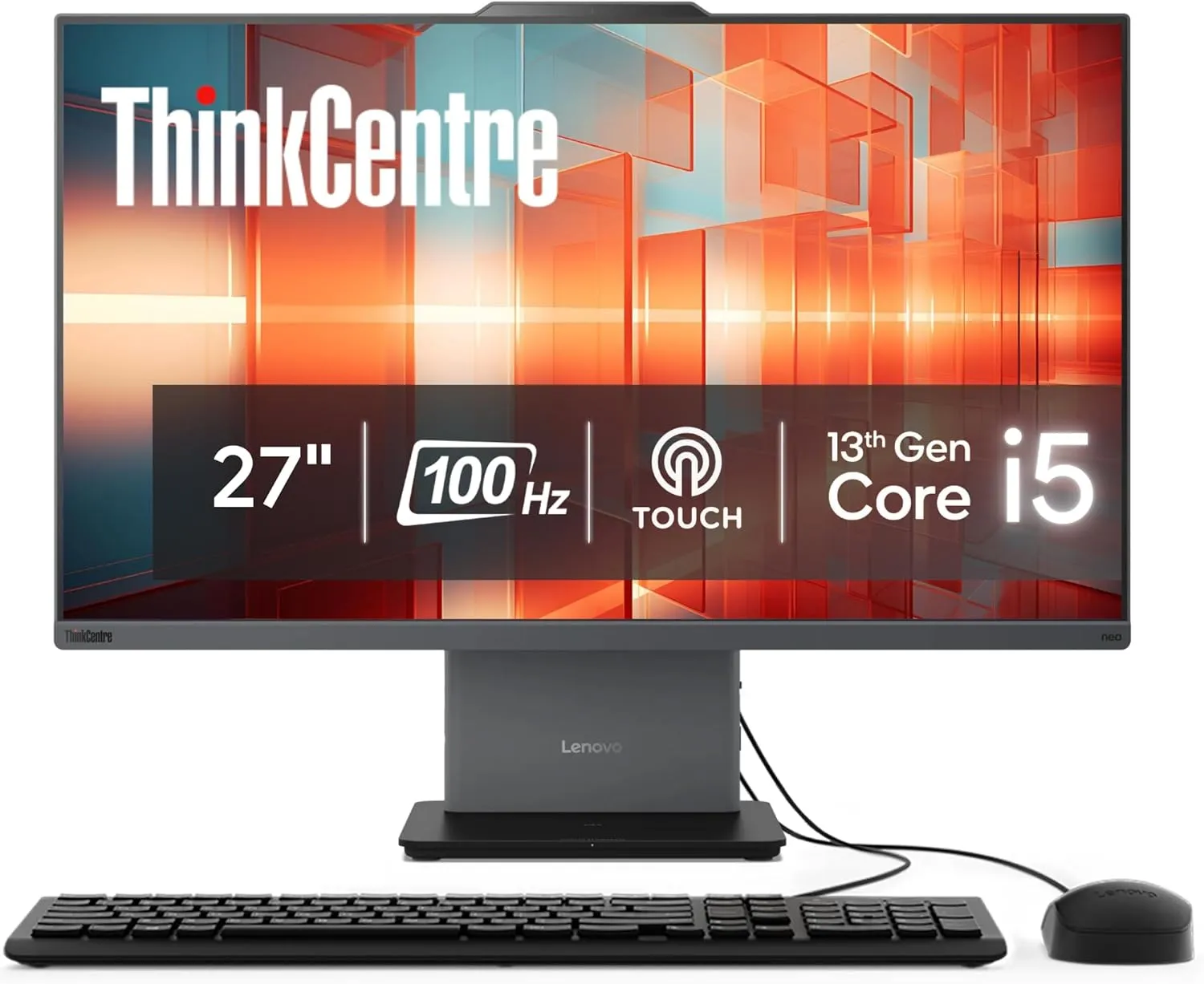 Lenovo ThinkCentre 27" FHD Touchscreen All-in-One Desktop Computer • 16GB DDR5 RAM • Intel 13th 8-Core I5 Processors • 256GB SSD • Wi-Fi 6 • Windows 11 Pro