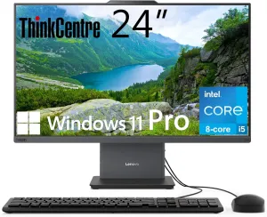 Lenovo ThinkCentre All-in-One Desktop Computer, 24" FHD IPS Display, 8-core Intel Core i5-13420H Processor, 32GB DDR5, 512GB SSD, USB-C, Wi-Fi 6, HDMI in&Out, Wired KB&Mouse, Windows 11 Pro