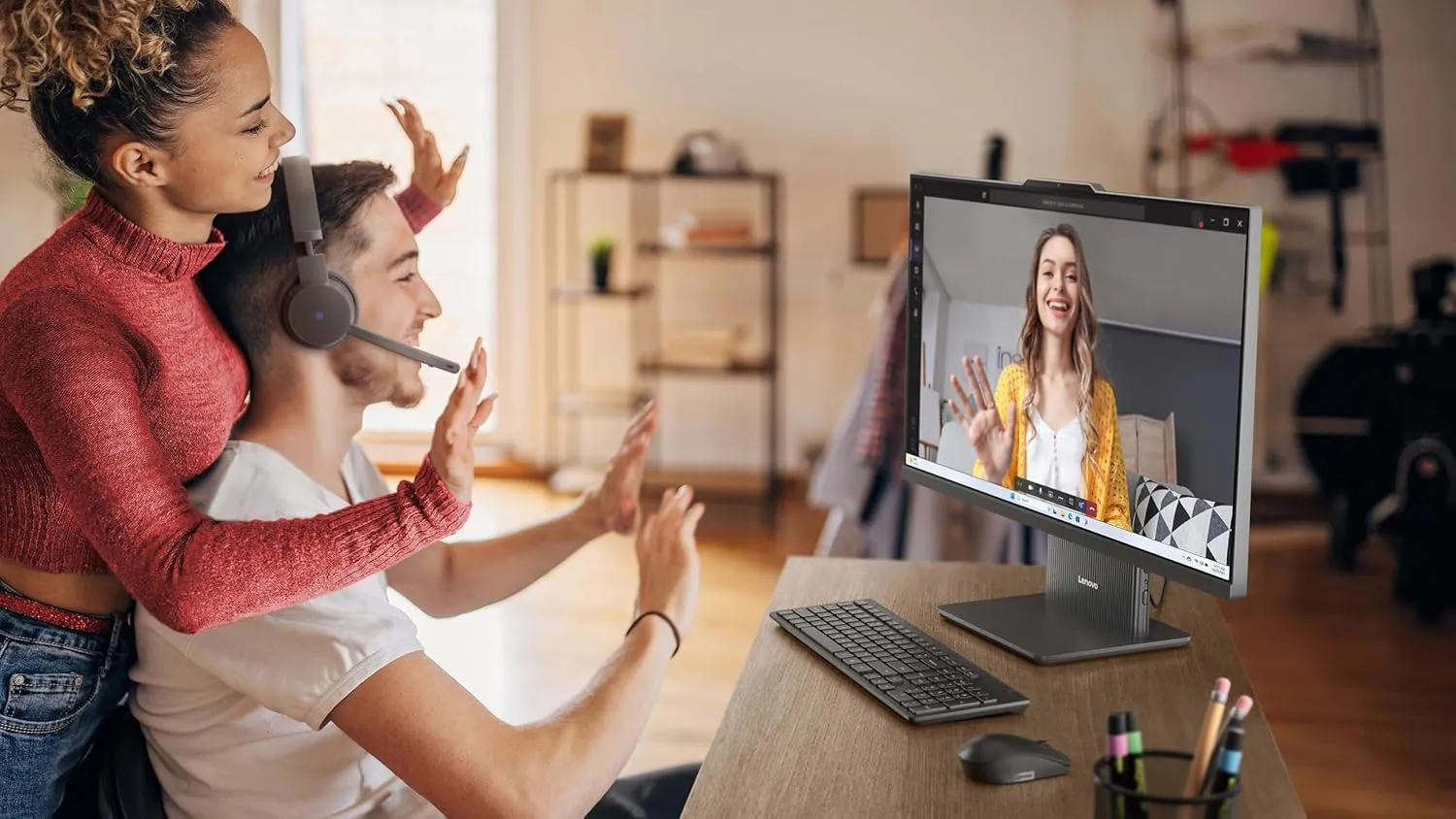 Lenovo ThinkCentre All-in-One Desktop Computer, 27" FHD IPS Display, 8-core Intel Core i5-13420H, 64GB DDR5, 2TB SSD, USB-C, Wi-Fi 6, HDMI in&Out, Wired KB&Mouse, Windows 11 Pro