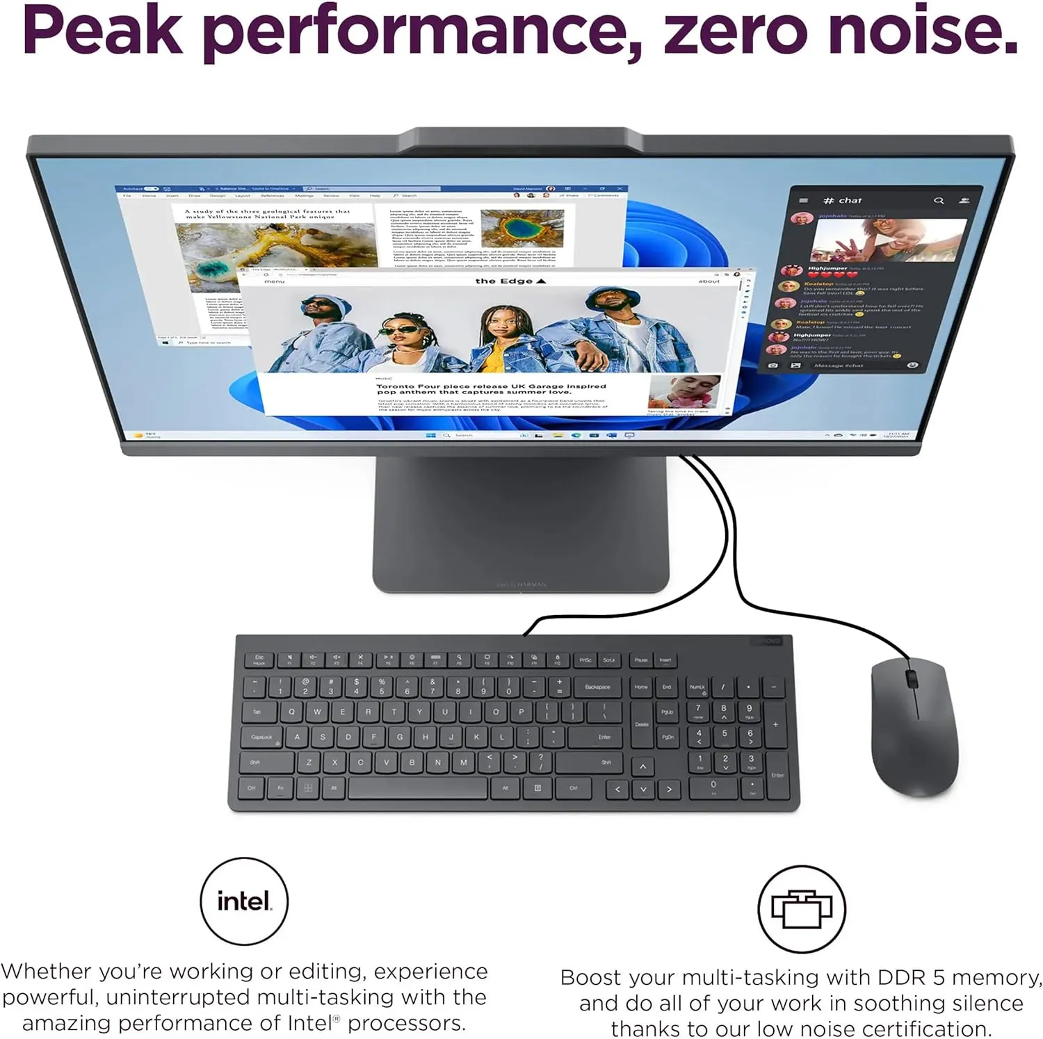 Lenovo ThinkCentre All-in-One Desktop Computer, 27" FHD IPS Display, 8-core Intel Core i5-13420H, 64GB DDR5, 2TB SSD, USB-C, Wi-Fi 6, HDMI in&Out, Wired KB&Mouse, Windows 11 Pro