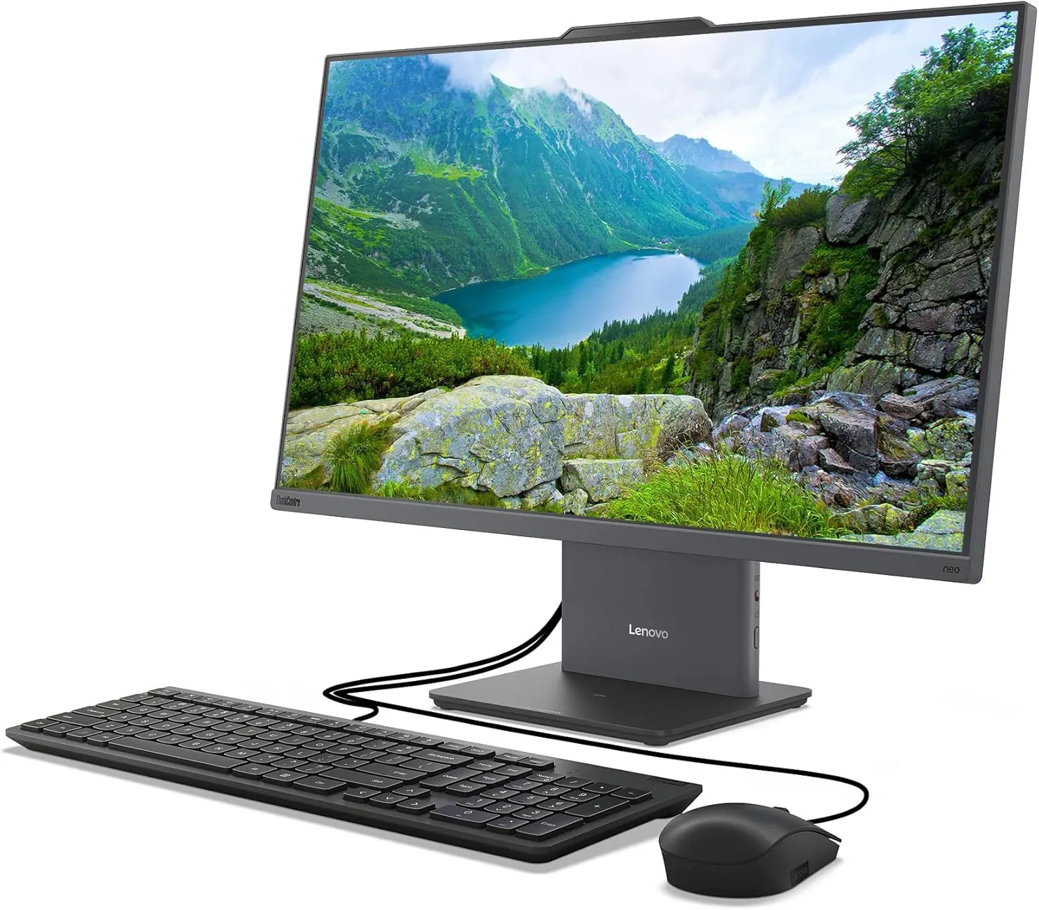 Lenovo ThinkCentre All-in-One Desktop Computer, 27" FHD IPS Display, 8-core Intel Core i5-13420H, 64GB DDR5, 2TB SSD, USB-C, Wi-Fi 6, HDMI in&Out, Wired KB&Mouse, Windows 11 Pro