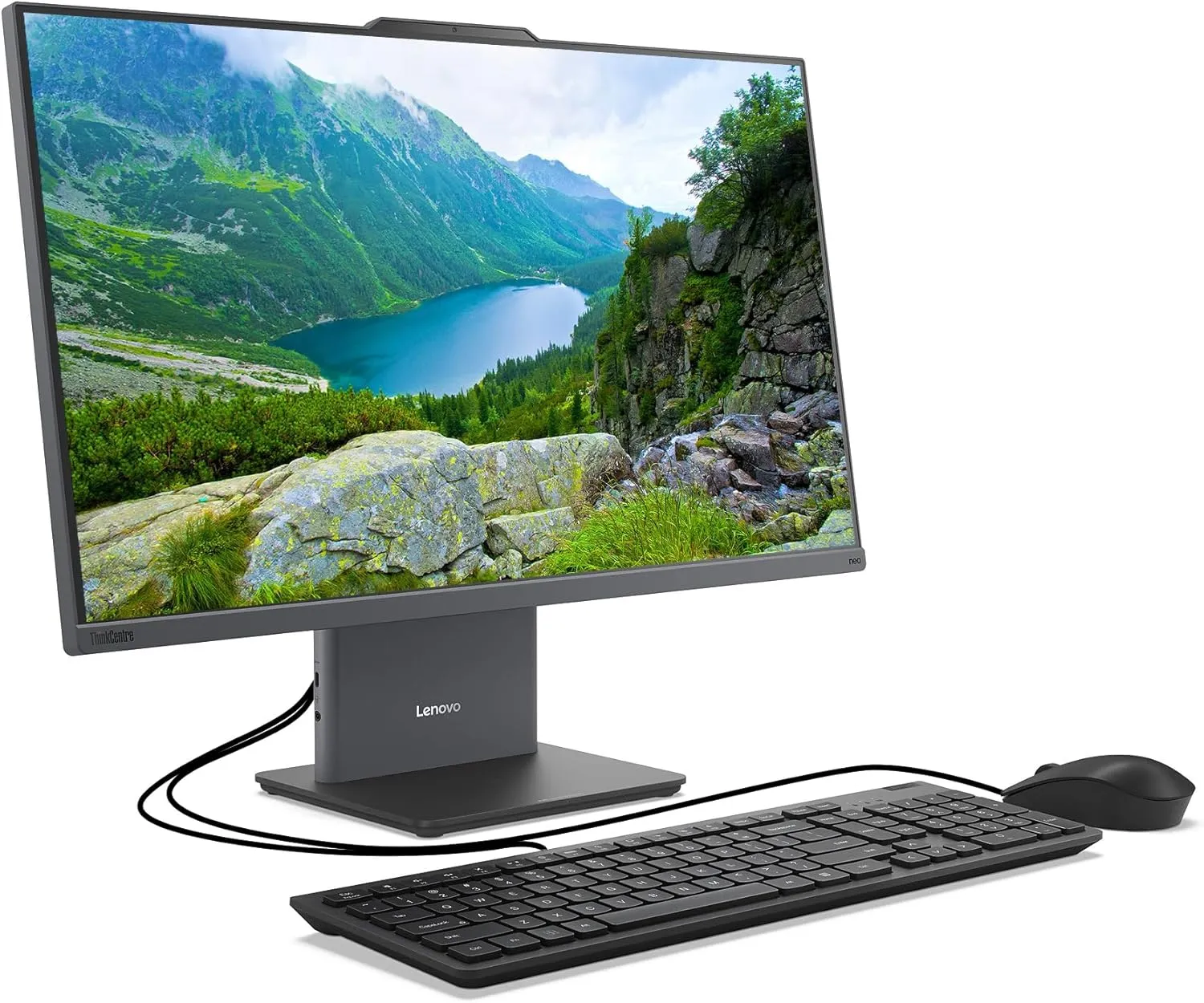 Lenovo ThinkCentre All-in-One Desktop Computer, 27" FHD IPS Display, 8-core Intel Core i5-13420H, 64GB DDR5, 2TB SSD, USB-C, Wi-Fi 6, HDMI in&Out, Wired KB&Mouse, Windows 11 Pro