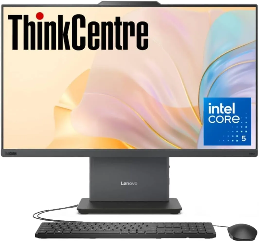 Lenovo ThinkCentre Business All-in-one Computer, 23.8" FHD IPS Display, 13th Gen Intel Core i5-13420H Processor, 16GB DDR5 RAM, 512GB PCIe SSD, Wi-Fi, Webcam, USB-C, Windows 11 Pro