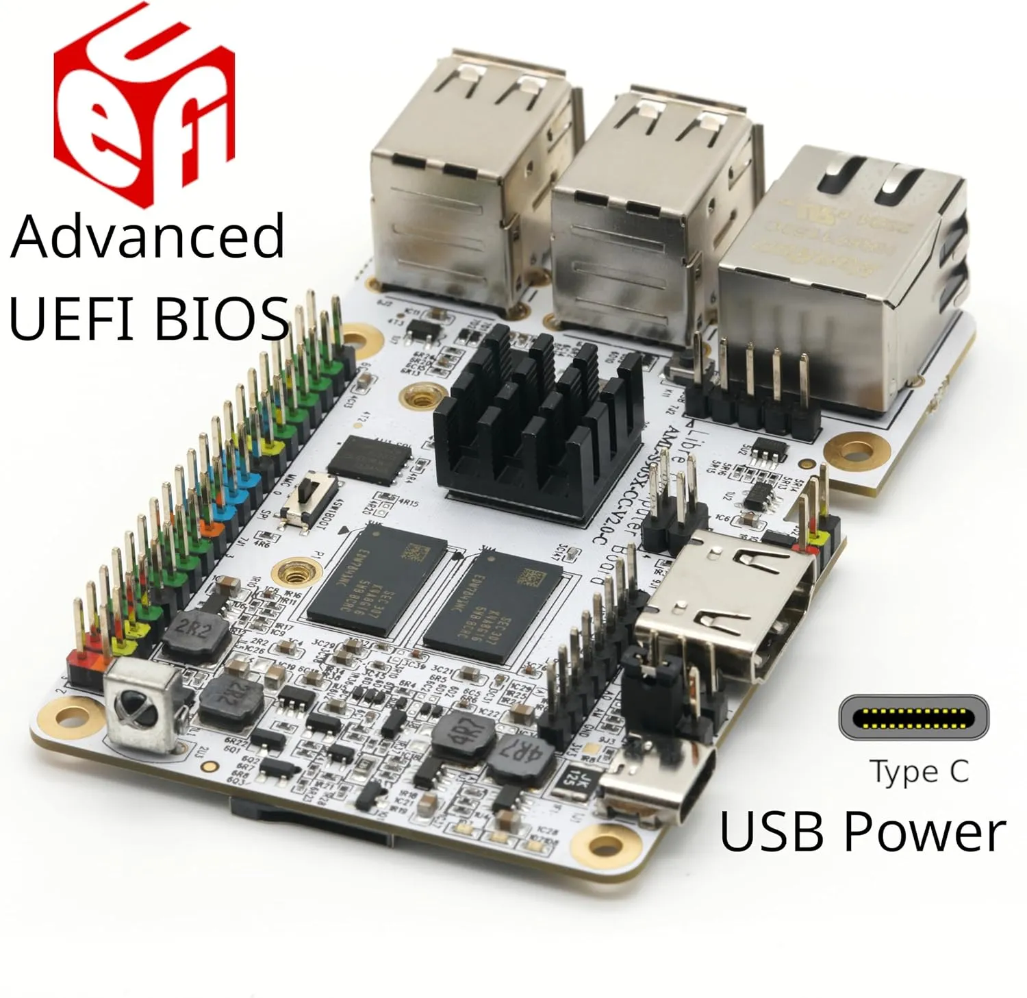Libre Computer Sweet Potato Single Board ARM SBC AML-S905X-CC-V2 2GB Pi PC Alternative