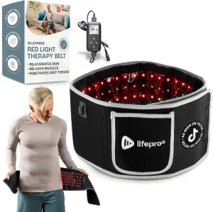Lifepro Red Light Therapy Belt - 660nm & 850nm Near Infrared & Red Light Therapy for Body, Relaxing Muscle, Inflammation, Improve Circulation