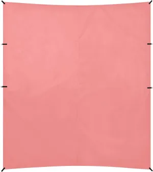 Light Coral Solid Color Pure Plain Foldable Beach Tent UPF50  Protection Water-Resistant Sun Shade with Sandbags, Sand Shovel, Poles for Family Travel