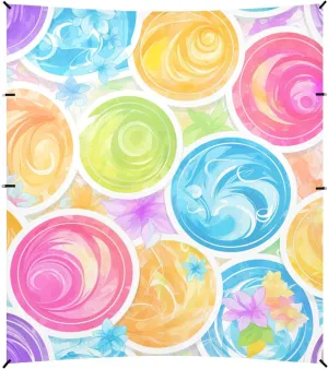 Lightgrey Tie-dye Background Vibrant Colors and Swirling Patterns Tie-dye Pattern Foldable Beach Canopy UPF50  Protection Easy Setup Shade Sun Shelter with Sturdy Poles, Sandbags and Shovel