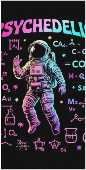 Lightweight Sand Free Beach Towel, 63"x31.5" Novelty Towels Space Astronaut Outer Space Chemical Formula Art Vacation Essentials Blankets for Travel, Camping, Party, Birthday