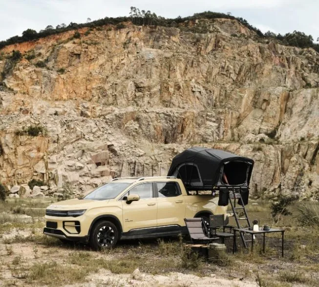 LiteCruze™ Rooftop Tent – Compact 1-Person Setup with Rainfly & Accessories