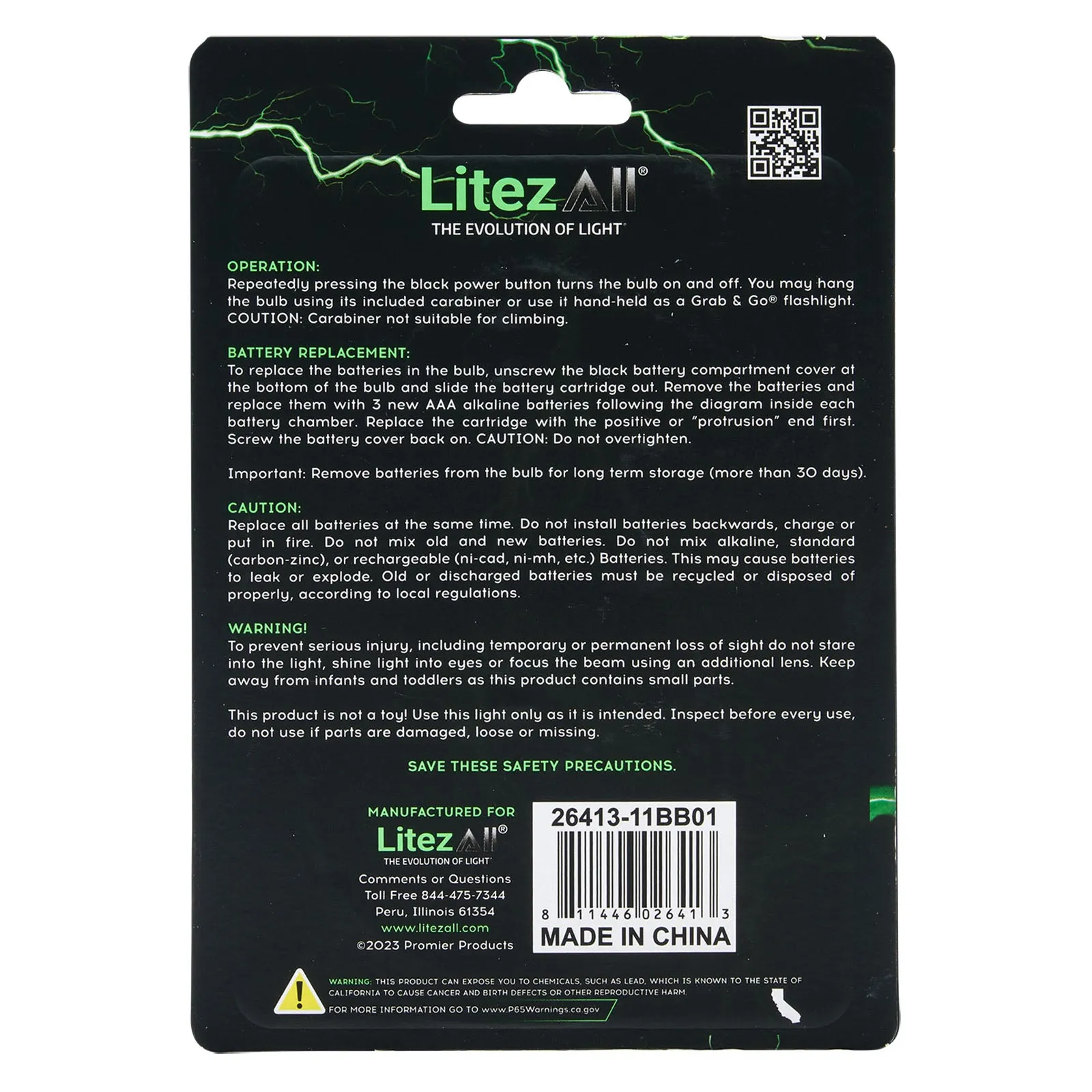 LitezAll PortaBulb® with Carabiner