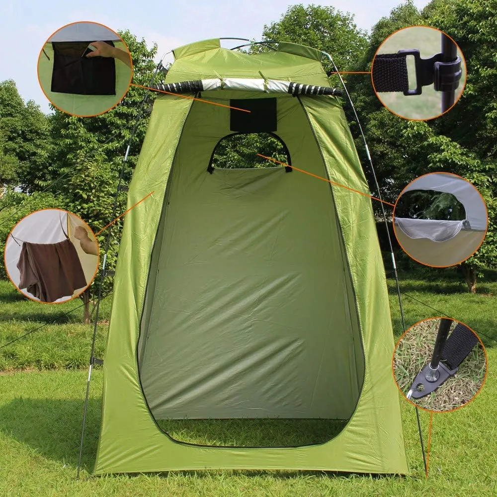 Lixada Outdoor 6FT Quick Set Up Privacy Tent, Toilet, Camp Shower, Portable Changing Room for Camping Shower Biking Toilet Beach