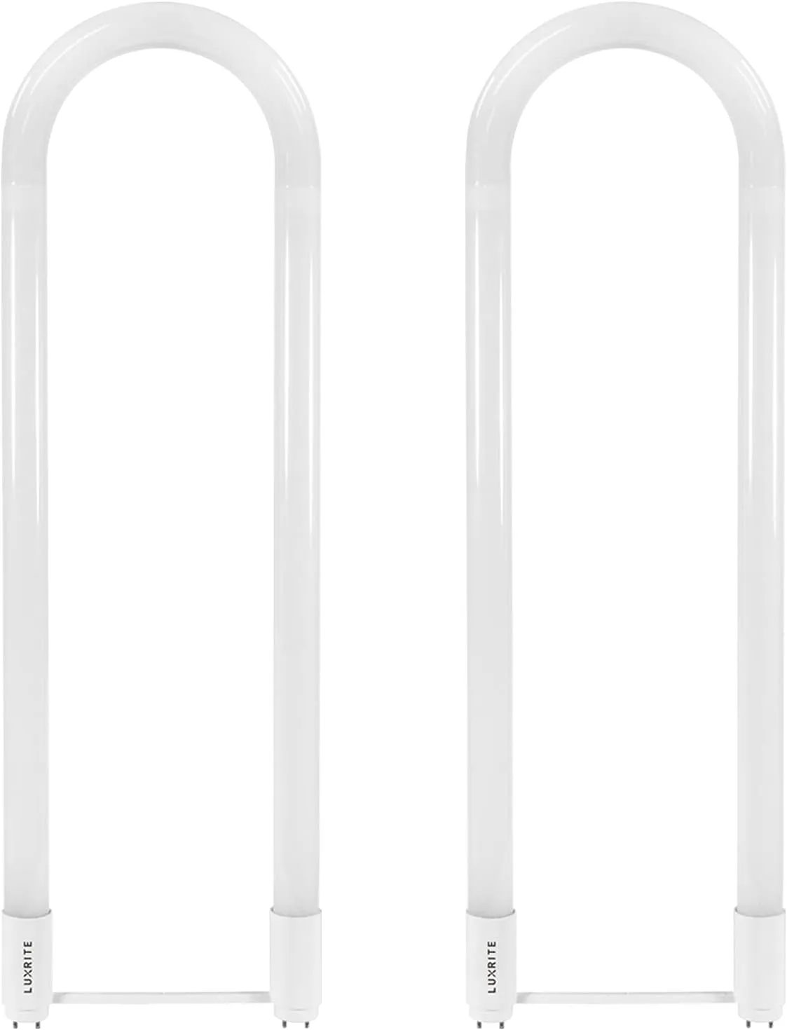 LUXRITE U Bend LED Tube Light, T8 T12, 18W (32W Equivalent), 3000K Soft White, 2000 Lumens, Fluorescent Light Tube Replacement, Direct or Ballast Bypass, DLC and ETL Listed, G13 Base (2 Pack)