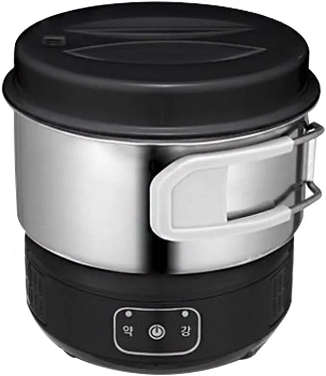 Magic Chef MER - IR600B Electric Mini Induction Multi Cooker Hot Pot Portable Outdoor Camping Stainless Steel Electric Travel Cooker 110V 220V Dual Voltage Black 6" 2.64 Ib