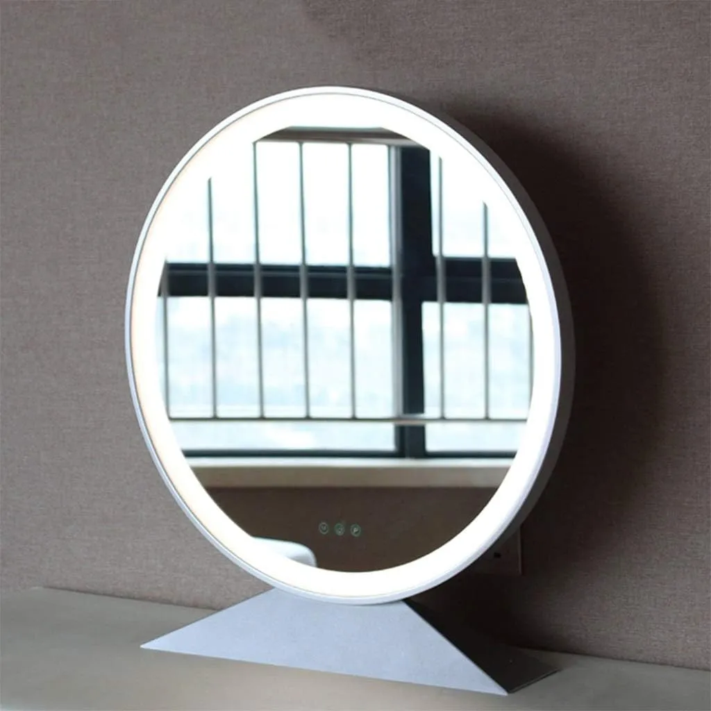 Makeup Mirror Natural Light Mirror for Makeup, Touch Screen Switch Countertop Cosmetic Mirror Best for Bathroom or Bedroom Table Top Wall-Mounted Vanity Mirrors (A 60cm)