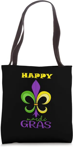 Mardi Gras Carnival Shrove Tuesday Fleur De Lys Men Women Tote Bag