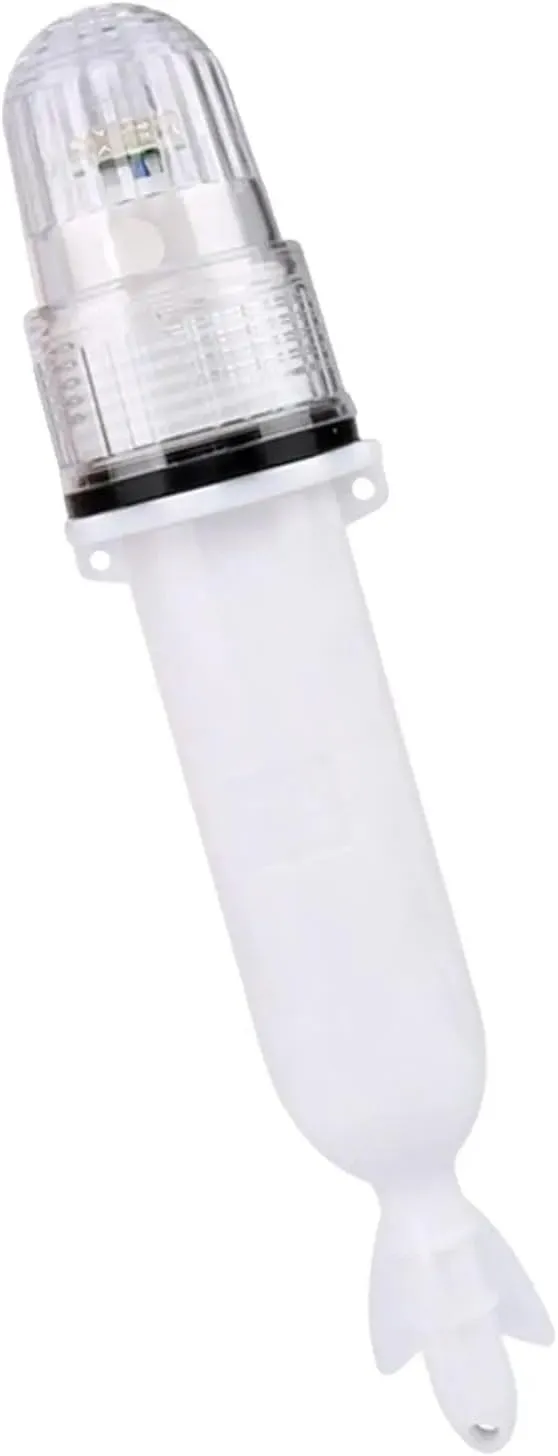 Marine Boat Navigation Light Battery Operated IP65 Waterproof LED Boating Light for Kayak Yacht Fish Trapping Collection Light (Color: WHITE)